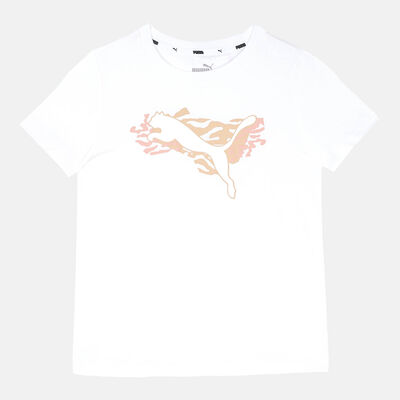 بوما تيشيرت الفا للاطفال الكبار أبيض