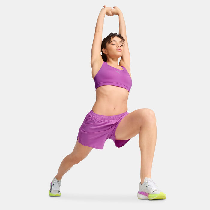 بوما صدرية الجري الرياضية 4KEEPS بدعم متوسط للنساء بنفسجي image number 2