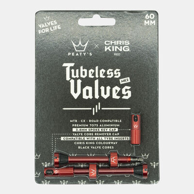 بيتيز صمامات x كريس كينج (MK2) تيوبليس - 60 مم أحمر