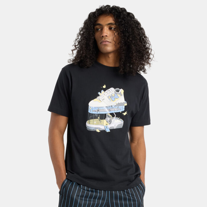 نيو بالانس تيشيرت فيتنس سنتر للرجال أسود image number 0