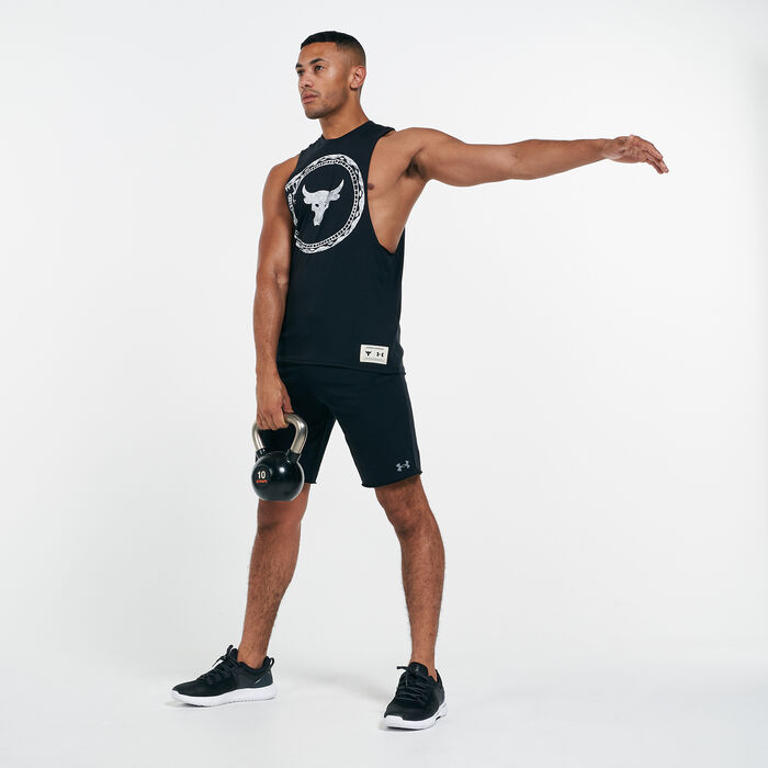 اندر ارمر اندر ارمر شورت لونش رن 2-في-1 للرجال أسود image number 2