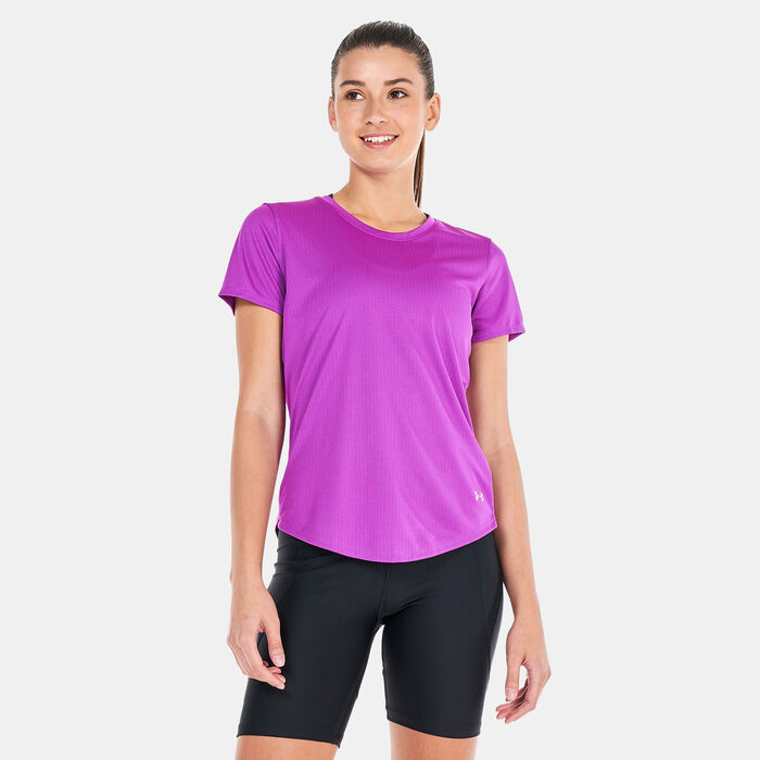 اندر ارمر تيشيرت UA سبيد سترايد 2.0 للنساء بنفسجي image number 0