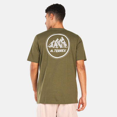 اديداس تيشيرت تَيريكس ماونتن جرافيك للرجال أخضر