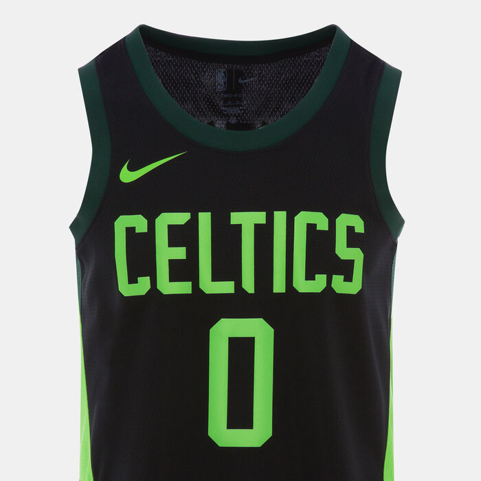 نايكي تيشيرت كرة السلة NBA 24/25 بوسطن سيلتكس سيتي إديشن سوينج مان للرجال أسود image number 2