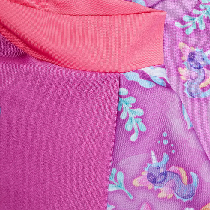 سبيدو طقم السباحة تيشيرت وشورت ديجيتال للاطفال - قطعتان وردي image number 4